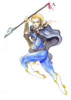 King Edgar the Dragoon (watercolor) by Kame