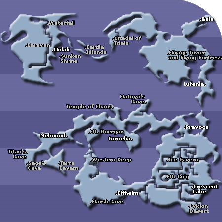 [Final Fantasy I World Map Image]