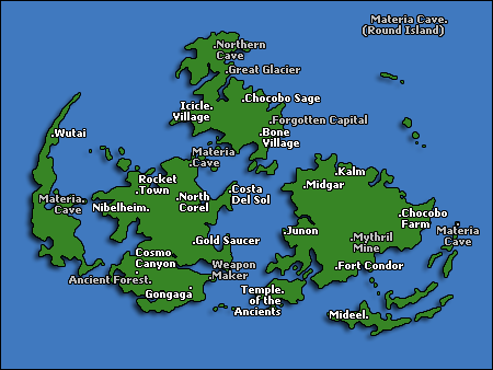 final fantasy 7 world map locations Final Fantasy Vii World Map Caves Of Narshe final fantasy 7 world map locations